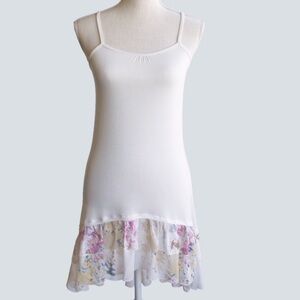 Floral chiffon top/dress extender